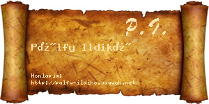 Pálfy Ildikó névjegykártya